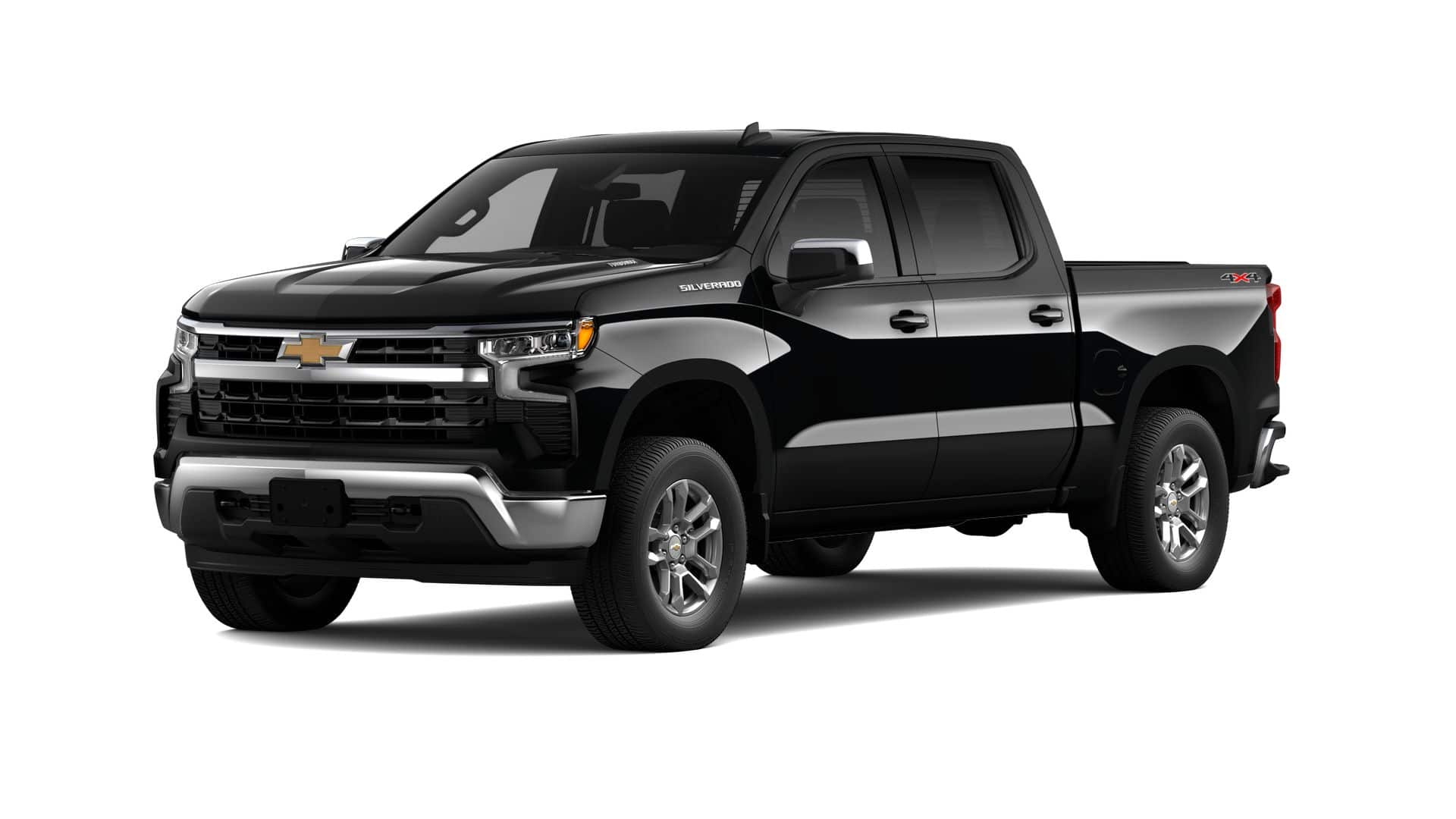 2026 Chevrolet Silverado 1500 LT (2FL) in Black — front three-quarter view