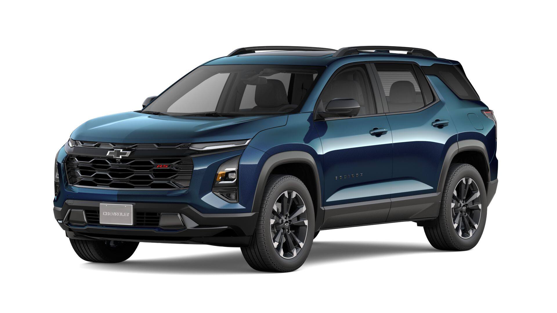 2027 Chevrolet Equinox AWD RS in Lakeshore Blue Metallic — front three-quarter view