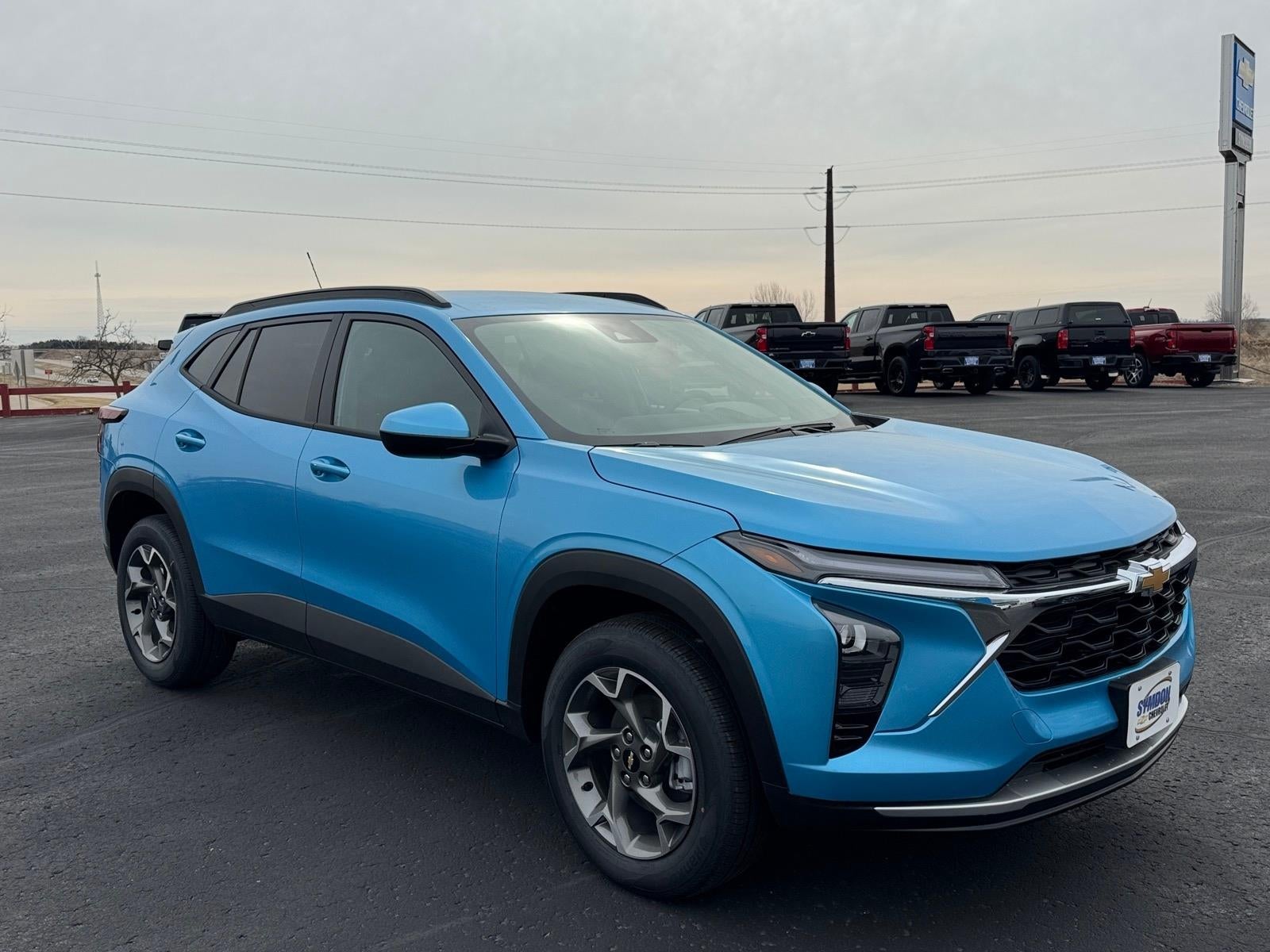 2026 Chevrolet Trax LT in Marina Blue Metallic — front three-quarter view
