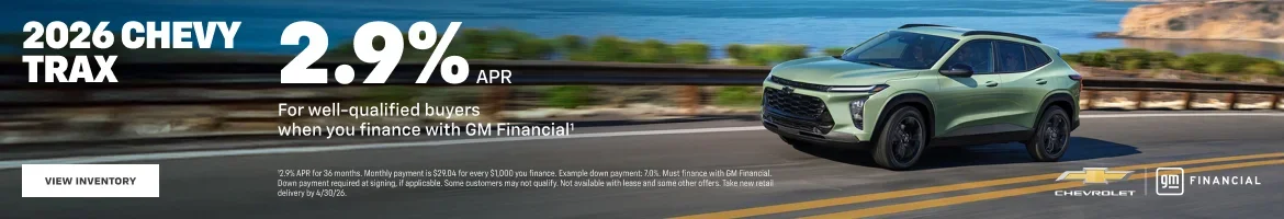 Trax 2.9% APR